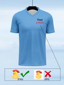 Custom V-neck men's T-shirts are produced by our clothing factory and can be customized..F10 - Product Image 2