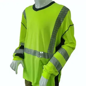 Reflective Safety Training Shirt Workwear Uniform for Enhanced Safety and Visibility