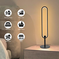 Lampe de table LED TIANHUA à changement de couleur RVB avec anneau lumineux, commande multifonctionnelle et veilleuse
