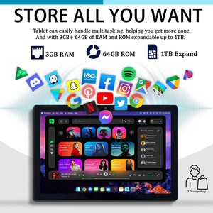 YPORANGE Android <strong>Tablet</strong> 10 .1 Inch Octa Core <strong>MTK</strong> Android 12 1280x800 IPS 3GB RAM 64GB ROM WiFi 5G GSM USB-C Business Keyboard - Product Image 4