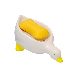 ที่วางสบู่เซรามิกรูปเป็ดสีขาวยี่ห้อ Ruijie แบบมีที่ระบายน้ำ ติดตั้งบนเคาน์เตอร์ สำหรับห้องน้ำ ห้องครัว รูปทรงสัตว์ - Product Image 5