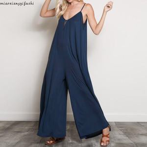 Estate sexy di nuovo modo <span class=keywords><strong>Con</strong></span> Scollo A V halter della cinghia della <span class=keywords><strong>tuta</strong></span> pantaloni a gamba larga - Product Image 2