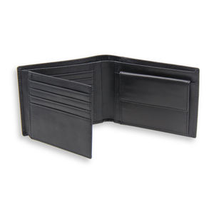 Nappa hakiki deri üç defa katlanan cüzdan moda rfid erkek cüzdan ile para cebi çanta - Product Image 1