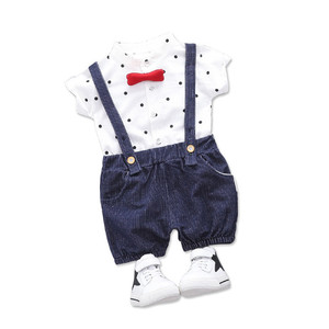 Conjuntos Casuales al por Mayor para Niños, Camisa Blanca Básica para Bebé, Pantalones Casuales y Orgánicos, Estilo Clásico - Product Image 1