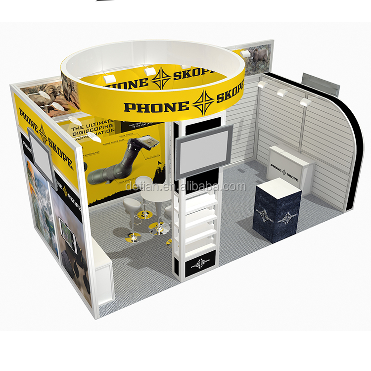 Défilé de mode Personnalisé Imprimé Stand Portable Équipement Favoshow Affichage de Salon Commercial Stand d'exposition 10x20