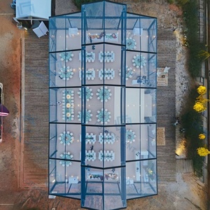 Lều tiệc cưới trong suốt cao cấp khung đen, mái che PVC trong suốt, khung nhôm, dùng trong nhà, sức chứa 500 người - Product Image 2