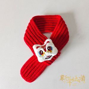 Cat pet scarf, bright red knitted <b>neck</b> <b>warmer</b> for New Year, festive accessory for cats and dogs, winter warmth - Product Image 2