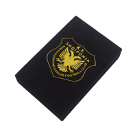 Médaille de football 3D en métal plaqué or personnalisée de haute qualité pour club de football KF Shqiponja, avec thème sportif
