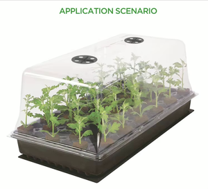 Plateau en <span class=keywords><strong>plastique</strong></span> réutilisable carré Boîte de culture de propagation de légumes de jardin avec couvercle Plateaux de pépinière <span class=keywords><strong>Semis</strong></span> non pliable - Product Image 6
