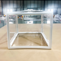 Tente gonflable de haute qualité en PVC transparent avec cadre blanc, robuste, durable, carrée, personnalisable, hermétique en PVC