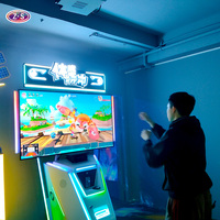 Machine de jeu interactive portable à monnayeur, à commande gestuelle, avec récompense par ticket, pour aire de jeux pour enfants