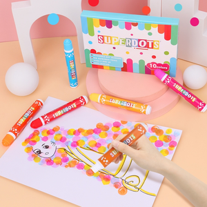 Superdots, nuevos paquetes, 10 Uds., juego de marcadores de puntos pequeños, pintura lavable, rotulador de <span class=keywords><strong>Bingo</strong></span>, juguetes de dibujo populares para niños - Product Image 3