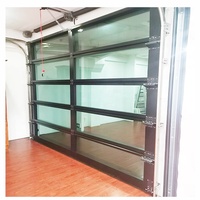 Télécommande de porte de garage en verre trempé, porte de garage transparente en fibre de verre, porte en verre trempé