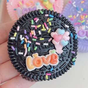 Jouet anti-stress souple en silicone en forme de cookie artisanal, jouet sensoriel en PVC en forme de dessert, Oreo sandwich, nouveau jouet fidget - Product Image 5