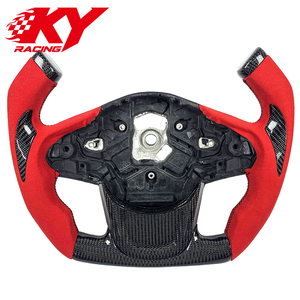 Volante deportivo de carreras de alta gama, personalizado, de fibra de carbono y cuero rojo, adecuado para Toyota Supra A90 A91 GR MK5 - Product Image 1
