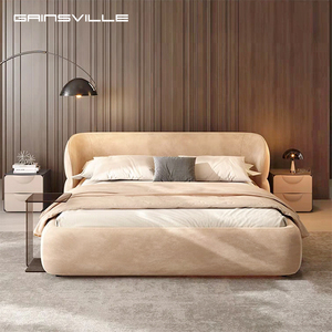 Cama King Size Tapizada en Lino de Gran Venta, Cama Moderna y Elegante de Tela Teddy para Muebles de Dormitorio, Personalizada - Product Image 1