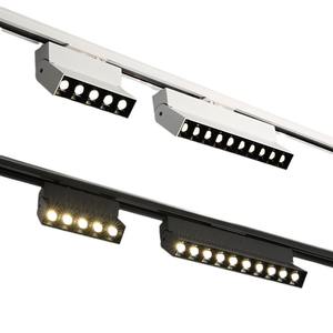 Morden Style 5mm <span class=keywords><strong>Rail</strong></span> Aluminium PC Intérieur Home Office Spotlight COB Magnétique Led Track Light - Product Image 1