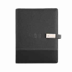 Agenda promotionnel 2024 avec chargeur sans fil 8000 mAh, carnet de notes personnalisé pour entreprise avec batterie externe - Product Image 5