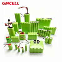 بطارية GMCELL قابلة لإعادة الشحن من نوع Ni-MH بجهد 9.6 فولت ومقاس 2/3AAA بسعة 250 مللي أمبير و300 مللي أمبير و350 مللي أمبير للألعاب الإلكترونية ومعدات الأمن