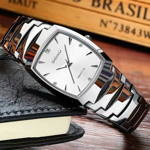 Reloj de Cuarzo para Hombre, Cuadrado, de Acero de Tungsteno, Resistente al Agua, de Marca - Product Image 2