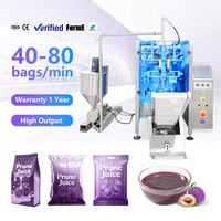 Machine d'emballage verticale électrique automatique pour jus de pruneaux, shakes protéinés, sachets, économe en énergie, pour petites entreprises