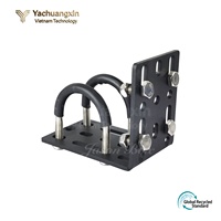 Ensemble de crochets de sécurité noirs avec boulons en acier inoxydable et supports de fixation pour usage industriel général