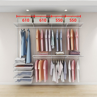 Vente en gros de meubles de chambre à coucher d'armoire de vêtements d'organisateur de placard moderne personnalisé