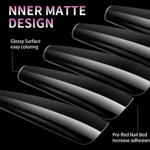 Puntas de <span class=keywords><strong>Uñas</strong></span> de Gel Suave para Extensión, Venta al por Mayor, 504 Piezas/Caja, Extra Largas, Estilo Cowboy, Forma de T, Cobertura Completa, Sin Rastro - Product Image 2