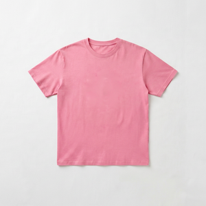 <b>Pink</b> Cotton <b>Men</b> T <b>Shirt</b> Raised Floral Graphic Short Sleeve Crew Neck Printed Tee Casual Streetwear - Product Image 1