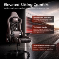 Chaise de jeu personnalisée pivotante à 360 degrés, robuste, OEM ODM, moderne, inclinable, de style course, pour bureau, PC, jeux vidéo, pour la maison