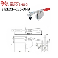 Outil à main de qualité industrielle, loquet à bascule, pince horizontale, acier/acier inoxydable, utilisation en assemblage, Gh-200w Gh-200wh Gh-200wlh