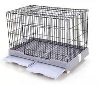 Cage en métal pour chats, lapins et chiens – Petite/Moyenne/Grande avec tiroirs pour un nettoyage facile – Élevage domestique d'animaux de compagnie