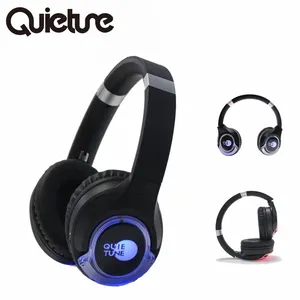 best price F18 silent disco headphone and transmitter Quiet Party Wireless Stereo Dj headphones hush silent disco headset
