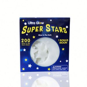 Pegatinas de Pared Personalizadas, Estrellas Luminosas que Brillan en la Oscuridad, Pegatina de Luna de Vinilo Luminoso, Estrellas Brillantes en 3D que Brillan en la Oscuridad - Product Image 1