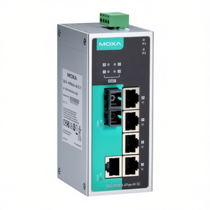 Moxa EDS-P206A-4PoE-M-SC-T DIN Rail <b>PoE</b> Unmanaged <b>Switch</b> 6 Ports Industrial Ethernet <b>Switch</b> - Product Image 2