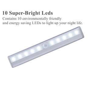 Lámpara Nocturna LED Inalámbrica Portátil con Sensor de Movimiento, Funciona con Batería, Se Pega en Cualquier Lugar, para Armarios y Gabinetes - Product Image 4