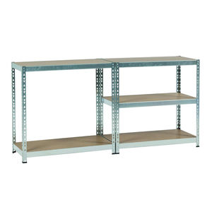 رف تخزين معدني قابل للتعديل من 5 طبقات، رف عرض بدون براغي من الحديد المجلفن الثقيل للمستودعات - Product Image 5