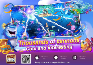 Versione 3D HD Il rotolo di Vegas spazza la fortuna del tavolo da gioco del pesce con collegamento al fuoco del nobile maestro del Panda gioca ovunque nell'app di gioco del pesce Online - Product Image 2