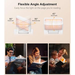 Gritin Book Light Rechargeable Clip On <b>Led</b> Reading Light 5 Brightness Levels Stepless Dim For Books In <b>Bed</b> Eye Caring - Product Image 5