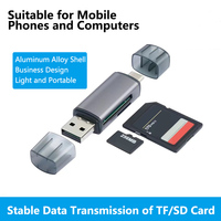 Lecteur de cartes Q16 multi-ports 4 en 1, lecteur de cartes TF/SD USB Type-C, lecteur de cartes stable pour téléphone portable et ordinateur