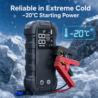 Démarreur de Voiture Portable d'Urgence 12V, Batterie de Secours Robuste 24000mAh avec Charge Rapide PD 65W et Crête de 4000A, Outil de Sauvetage Automobile