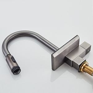 Robinet <span class=keywords><strong>de</strong></span> <span class=keywords><strong>cuisine</strong></span> intelligent <span class=keywords><strong>haut</strong></span> <span class=keywords><strong>de</strong></span> <span class=keywords><strong>gamme</strong></span> en cuivre 2023 avec douchette extractible effet cascade, eau chaude et froide, pulvérisateur pluie - Product Image 5