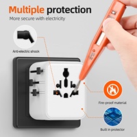 Adaptateur de voyage Worldplug Compact 5-en-1 20W GaN Chargeur adaptateur de voyage universel international avec 2C1A