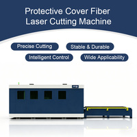 Machine de découpe laser à fibre CNC entièrement fermée 1500W-30000W avec couvercle de sécurité pour tôle 3015 6020 6025 Raycus