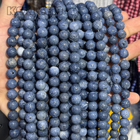 Perles de pierres précieuses en corail bleu naturel en gros 4mm 6mm 8mm 10mm 12mm perles rondes en vrac de corail bleu naturel pour la fabrication de bijoux