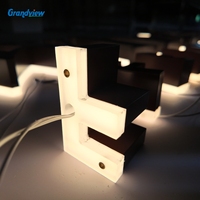Enseigne lumineuse LED 3D personnalisée pour extérieur, lettres lumineuses, signalétique pour magasin, bâtiment, mur, publicité