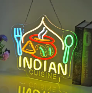 Alimentaire Fluorescent Lumières Suspendus Mur Art Décoration Bus Stations USB Lumineux Dimmable <span class=keywords><strong>Cuisine</strong></span> Indienne Signe Bluetooth Contrôlé - Product Image 6