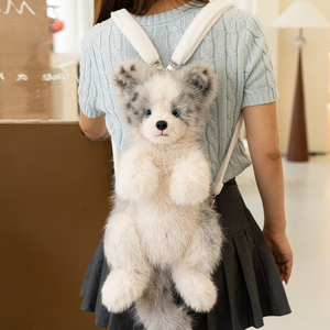 Mochila de Peluche para <span class=keywords><strong>Perro</strong></span> DUPAN, Diseño Pastoral con Borde de Meteorito, Simulación de Cachorro, Súper Suave, Realista - Product Image 5