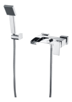 Chrome plaqué salle de bain mural cascade baignoire robinet de douche salle de bain en acier inoxydable 304 ensemble de douche