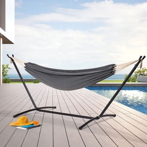 Amaca Doppia da Giardino/Campeggio/Patio (con Struttura in Metallo) Leggera, Capacità 180 kg, Arredo da Esterno - Product Image 1